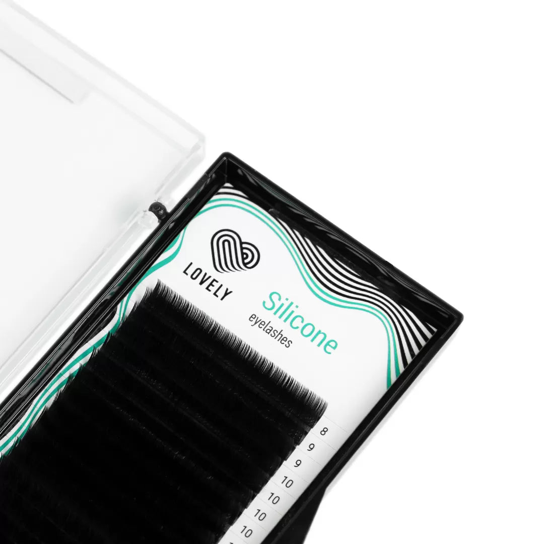 Black Eyelash Extensions Lovely "Silicone" - 20 lines Single length