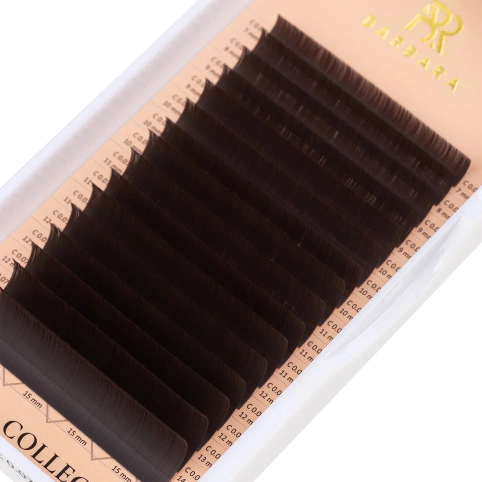 Extension ciglia marroni Barbara "Tiramisu" 16 linee MIX