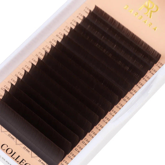 Extension ciglia marroni Barbara "Tiramisu" 16 linee MIX