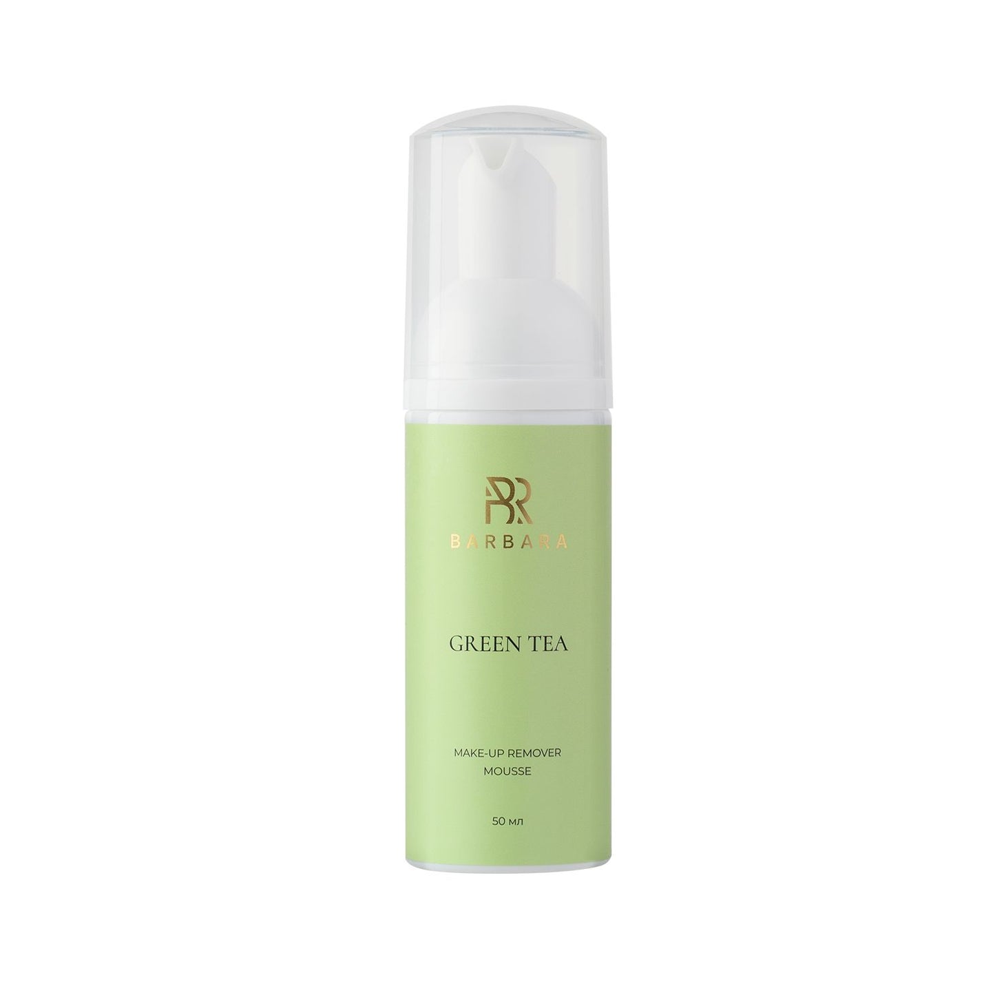 Schiuma detergente per extension ciglia Barbara – Aroma Green Tea, 50 ml