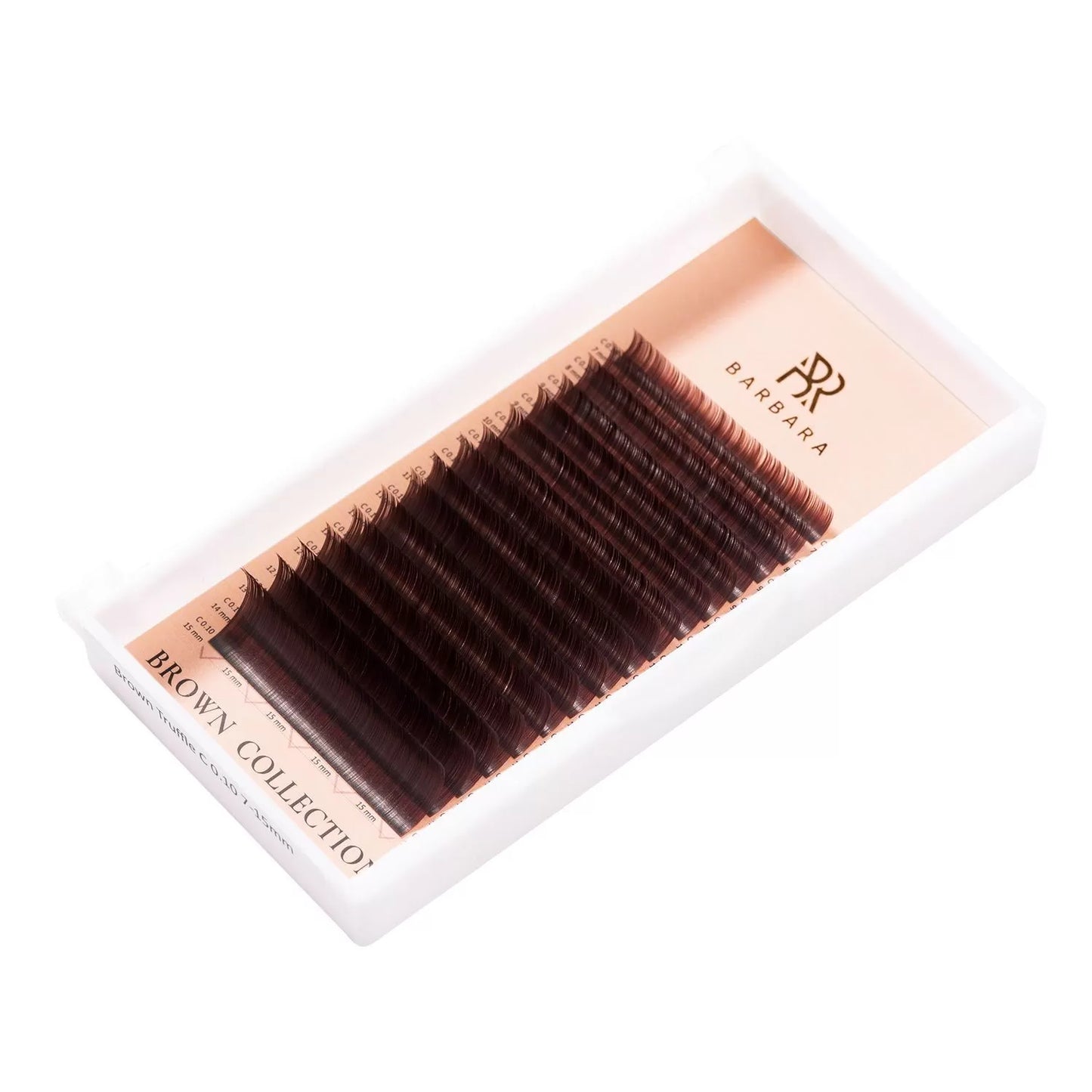Barbara "Brown Truffle" Brown Eyelash Extensions 16 Lines MIX