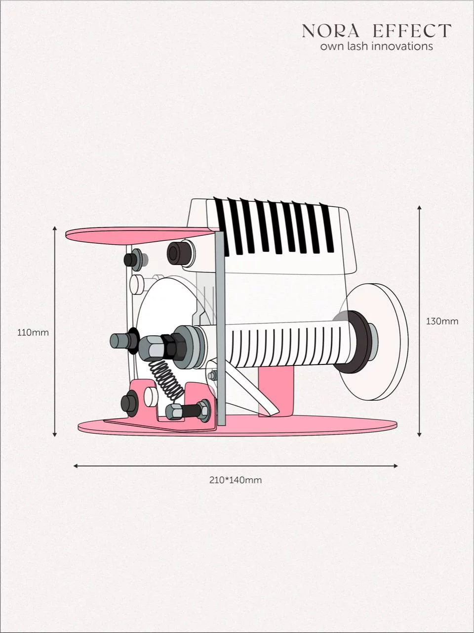 LashCar Pink - Eyelash Fanning Machine
