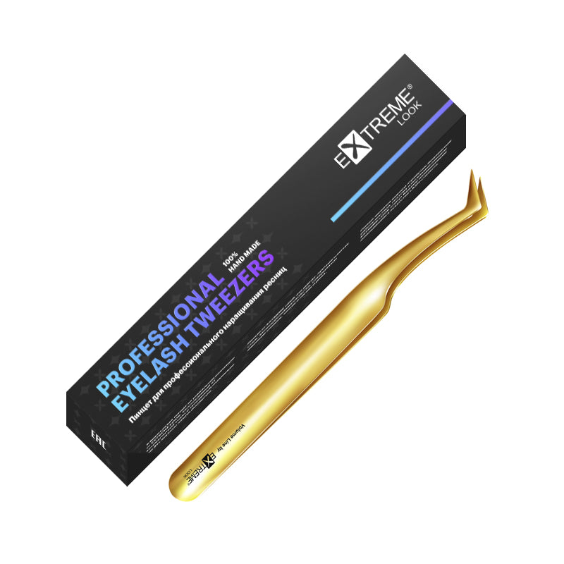Pinzetta extension ciglia Extreme Look - "Gold Delicious" / Tipo L