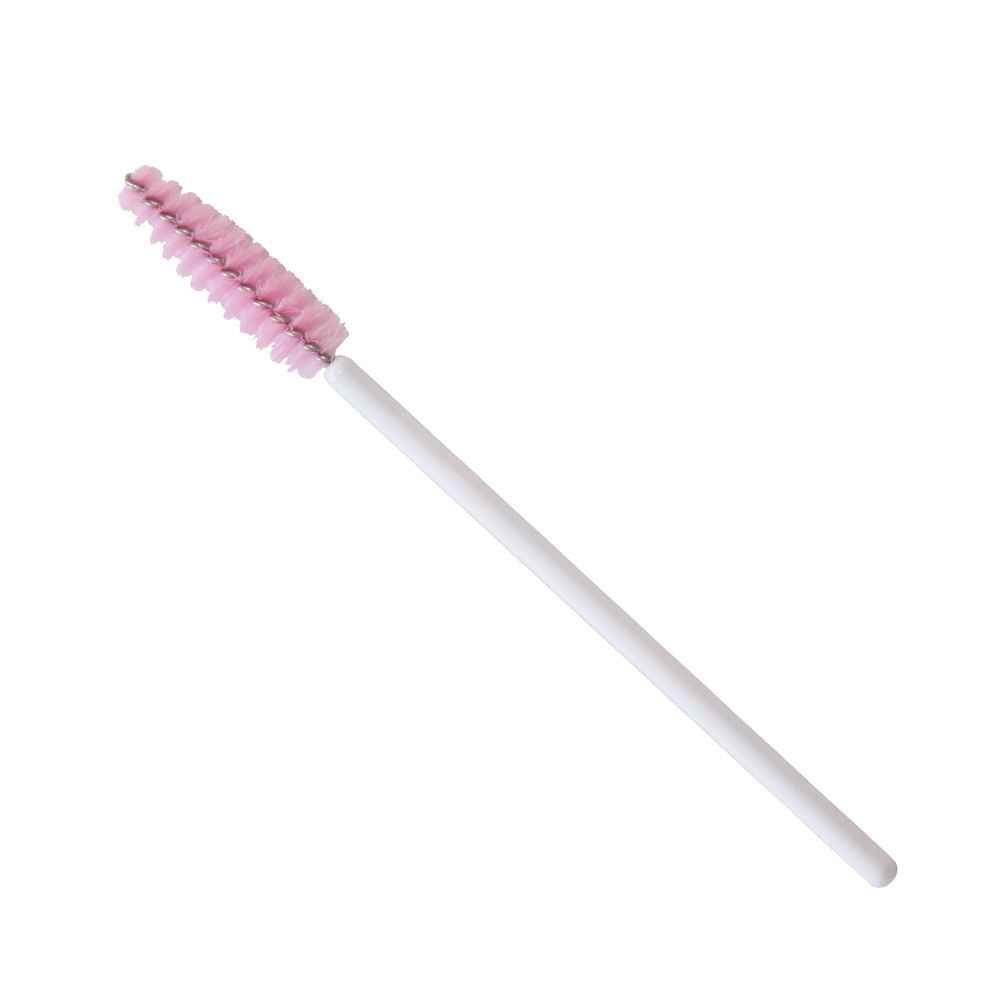 Mascara Brush for Eyelash Extensions in Nylon, 10pcs (White-Pink)