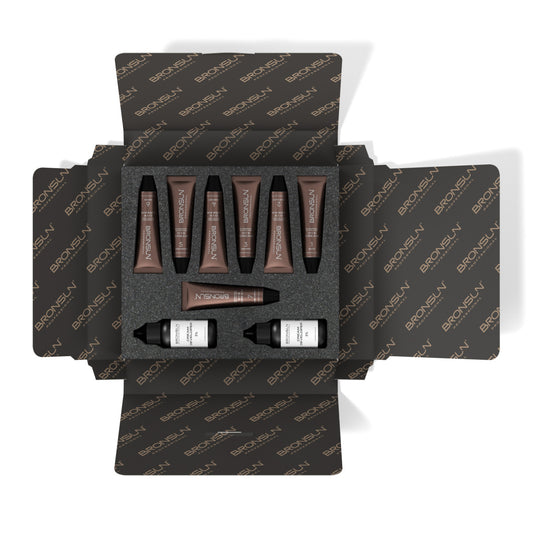 Set completo di tinta-crema BRONSUN® con latte ossidante 3%. Limited Edition.