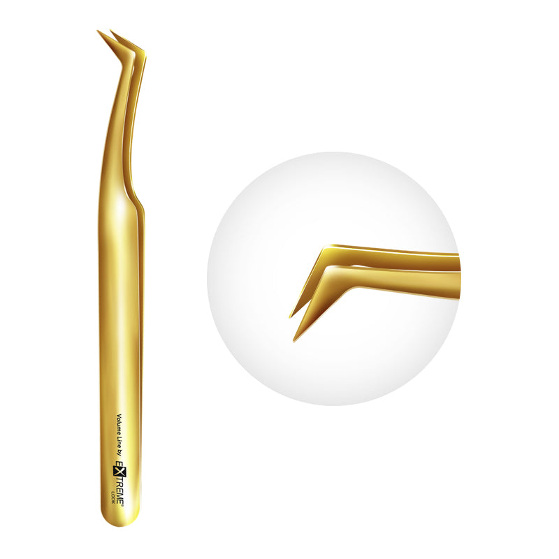 Pinzetta extension ciglia Extreme Look - "Gold Delicious" / Tipo L