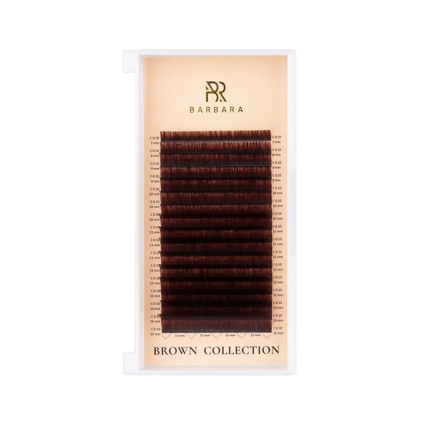 Barbara "Brown Truffle" Brown Eyelash Extensions 16 Lines MIX