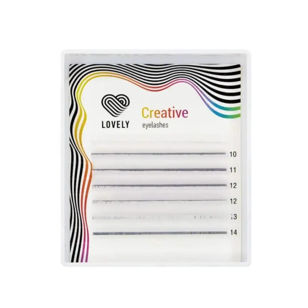 Extension ciglia colorate Lovely "White" - 6 linee MIX ( D / 0.10 / 10-14mm )