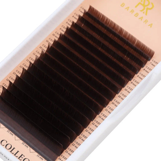 Extension ciglia marroni Barbara "Kashtan" 16 linee MIX