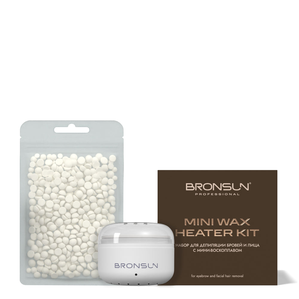 Kit per la depilazione sopracciglia con mini scaldacera BRONSUN