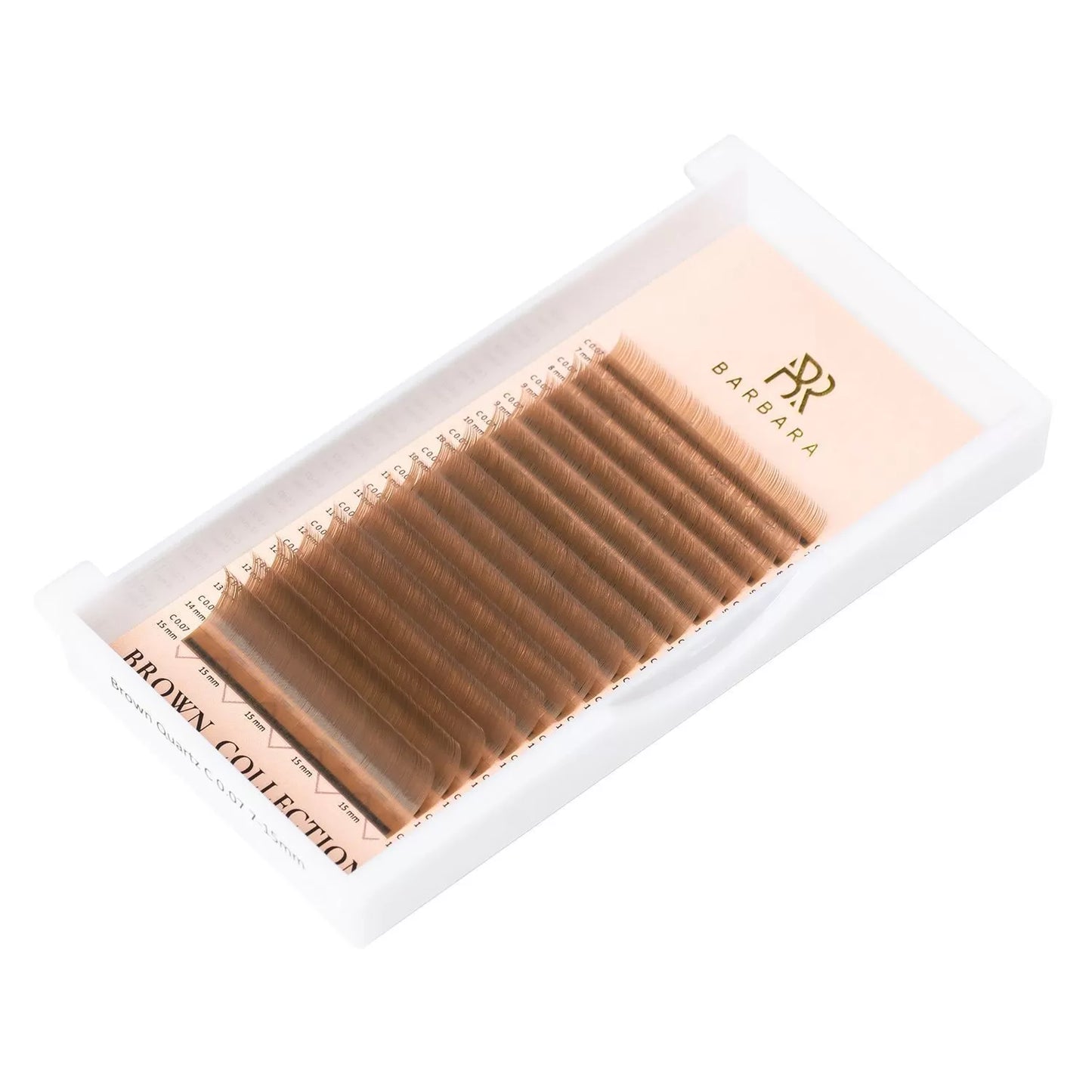 Barbara "Quartz" Brown Eyelash Extensions 16 Lines MIX