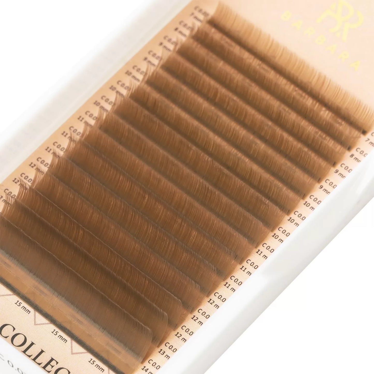Barbara "Quartz" Brown Eyelash Extensions 16 Lines MIX
