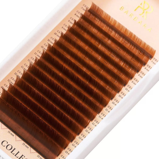 Barbara "Caramel" Brown Eyelash Extensions 16 Lines MIX
