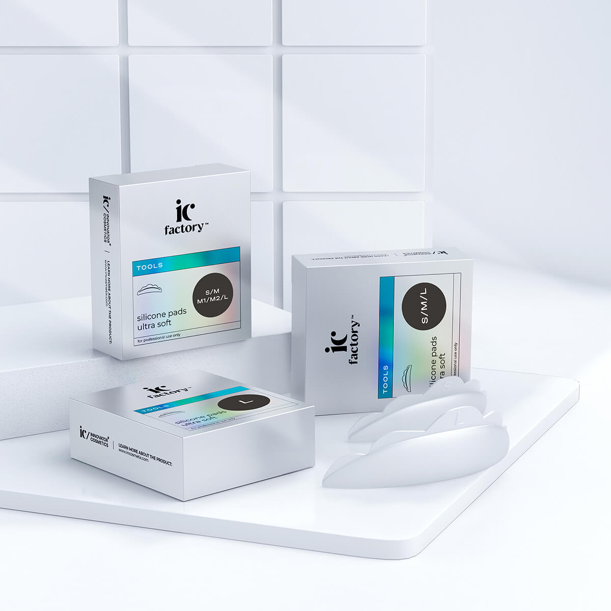 Silikonpads IC Factory – Set mit 5 Paaren – Größen: S, M, M1, M2, L