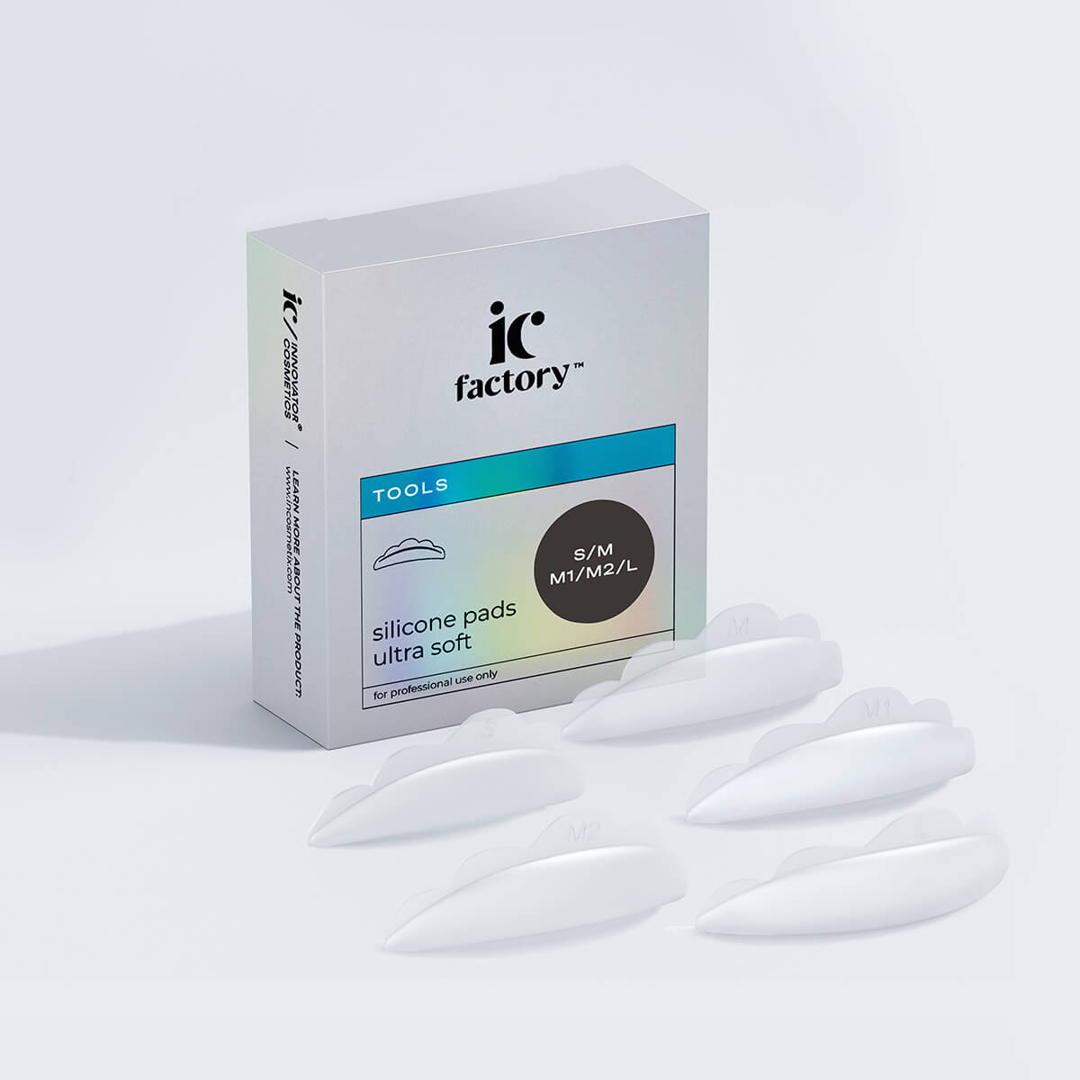 Silikonpads IC Factory – Set mit 5 Paaren – Größen: S, M, M1, M2, L