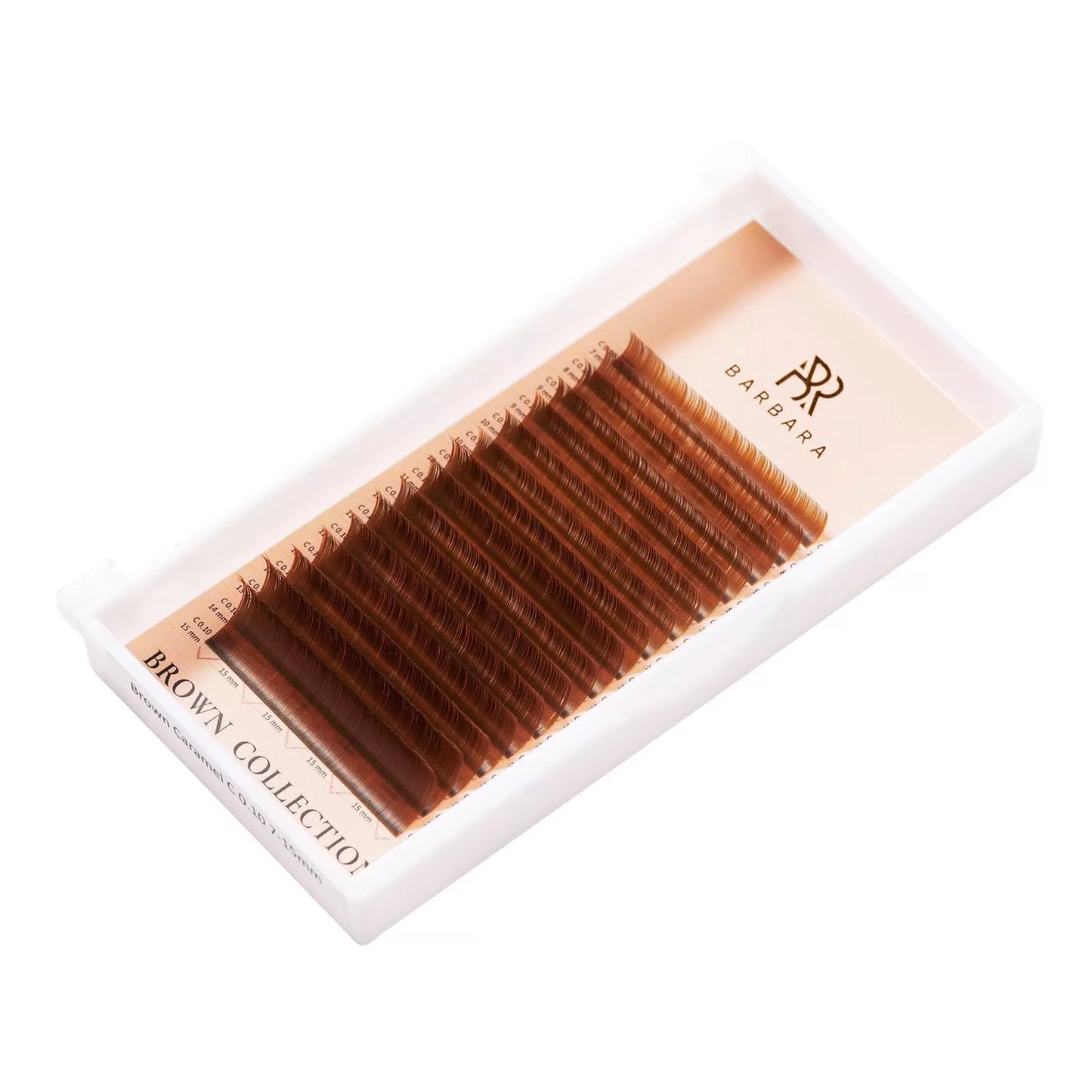 Barbara "Caramel" Brown Eyelash Extensions 16 Lines MIX