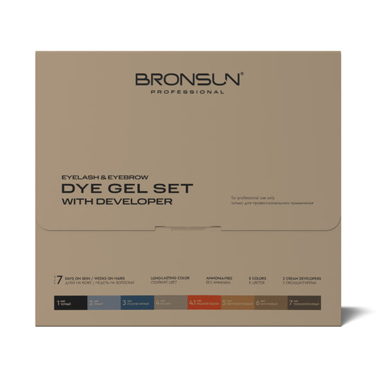 Komplettset BRONSUN® Gel-Farbstoff mit 3 % oxidierender Milch. Limitierte Auflage, beschränkte Auflage.