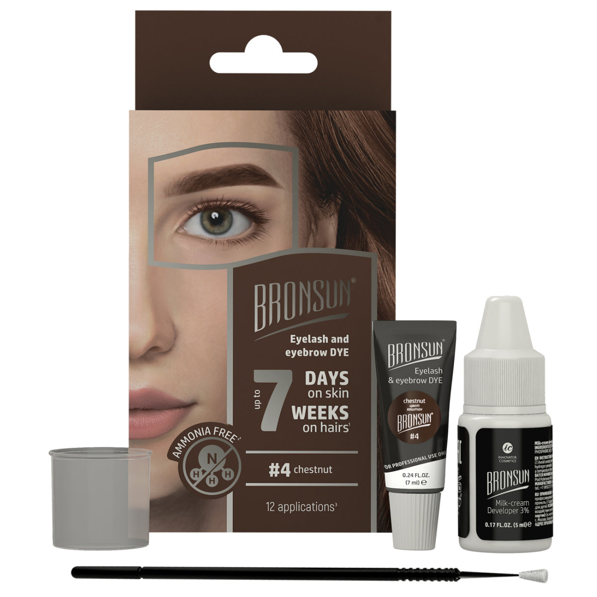 Kit BRONSUN per Tinta Ciglia e Sopracciglia a Casa