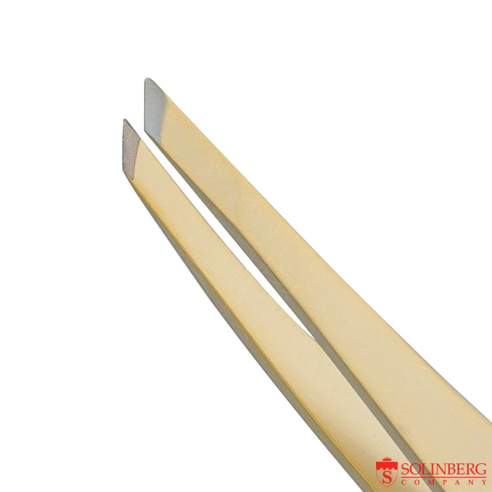 Pinzetta per sopracciglia Solinberg G801z  - Obliqua / Affilatura manuale.