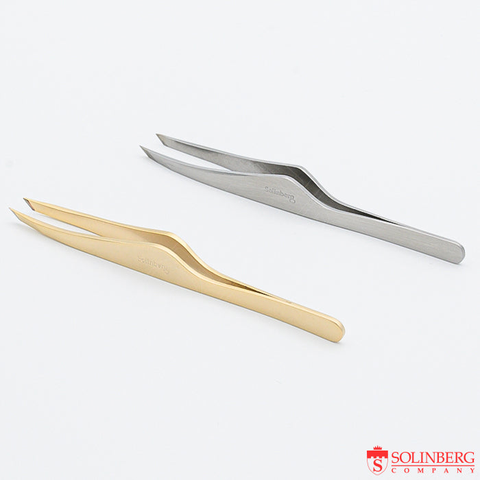 Pinzetta per sopracciglia Solinberg G801z  - Obliqua / Affilatura manuale.