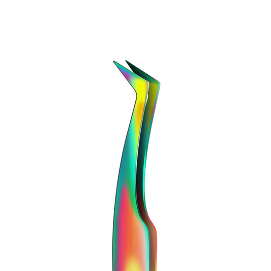 Extreme Look eyelash extension tweezers - "Multicolor" L 