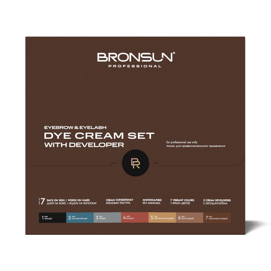 Set completo di tinta-crema BRONSUN® con latte ossidante 3%. Limited Edition.