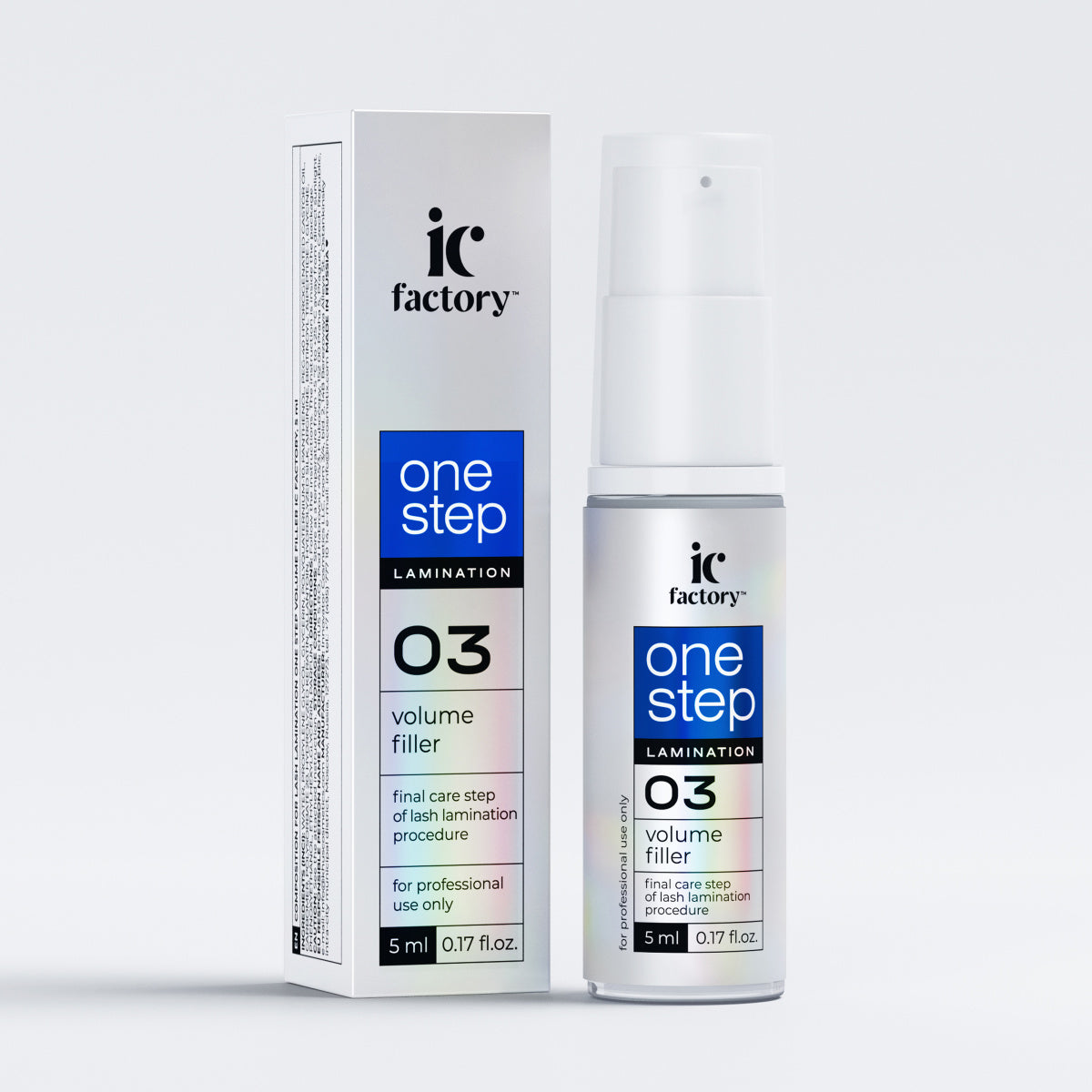 ONE STEP VOLUME FILLER IC FACTORY - Composizione #3 per laminazione ciglia, 5 ml