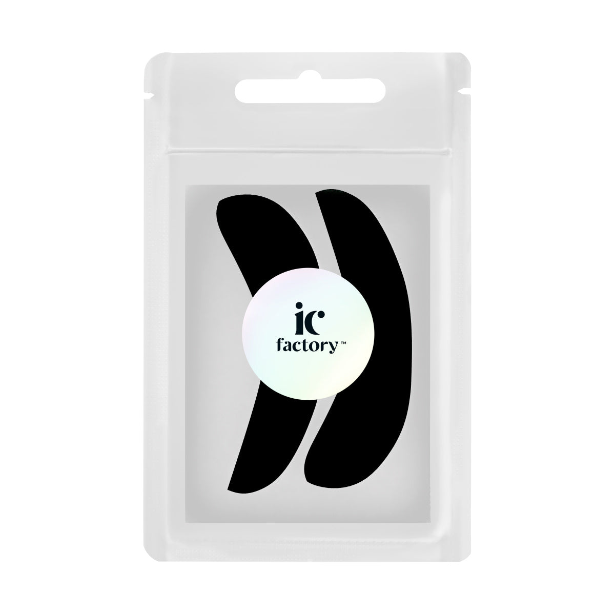 Patch in silicone riutilizzabili neri per ciglia IC FACTORY, 1 paio