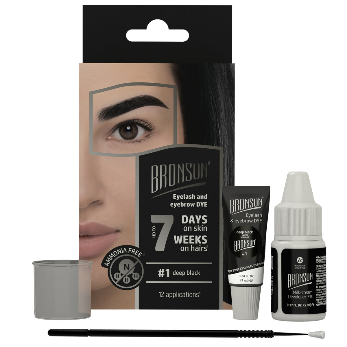Kit BRONSUN per Tinta Ciglia e Sopracciglia a Casa