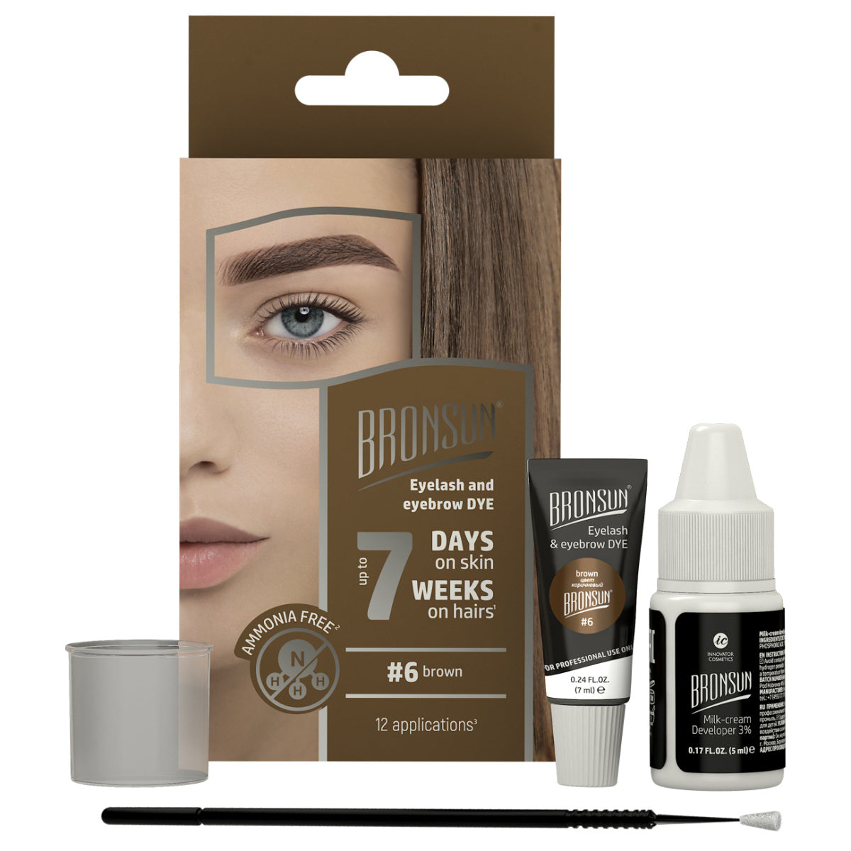 Kit BRONSUN per Tinta Ciglia e Sopracciglia a Casa