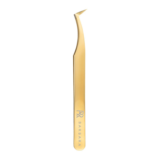 Pinzetta Ultra-Precisa Barbara Serie Gold Touch — Tipo Stivaletto (Rivestimento Diamantato)