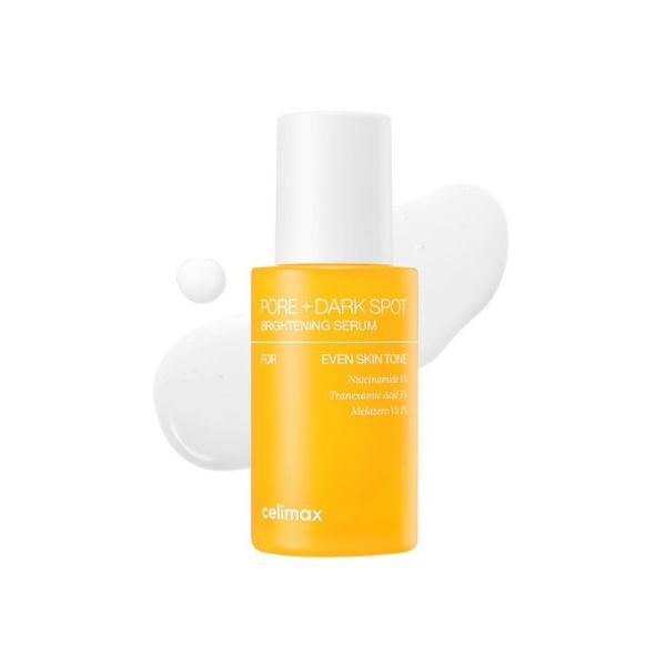 Celimax Pore+Dark Spot Brightening Serum – Siero Viso Illuminante, Riduce Macchie Scure e Affina Pori