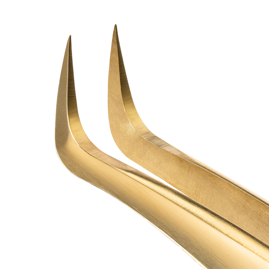 Pinzetta Ultra-Precisa Barbara Serie Gold — Tipo Stivaletto Tondo