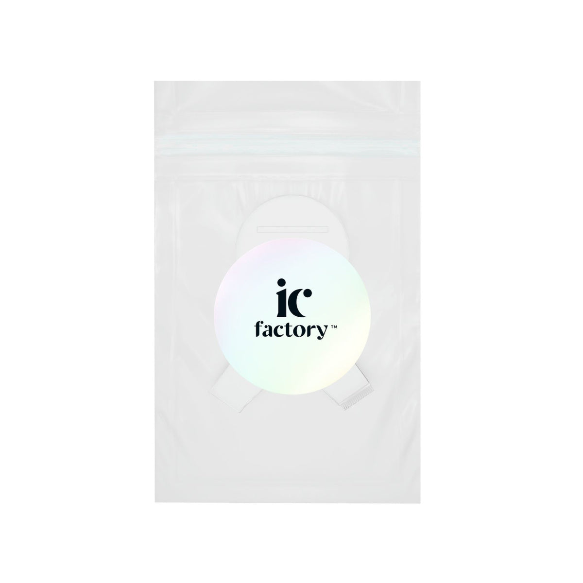 Confezione originale dell'applicatore professionale per laminazione ciglia IC FACTORY con logo visibile.