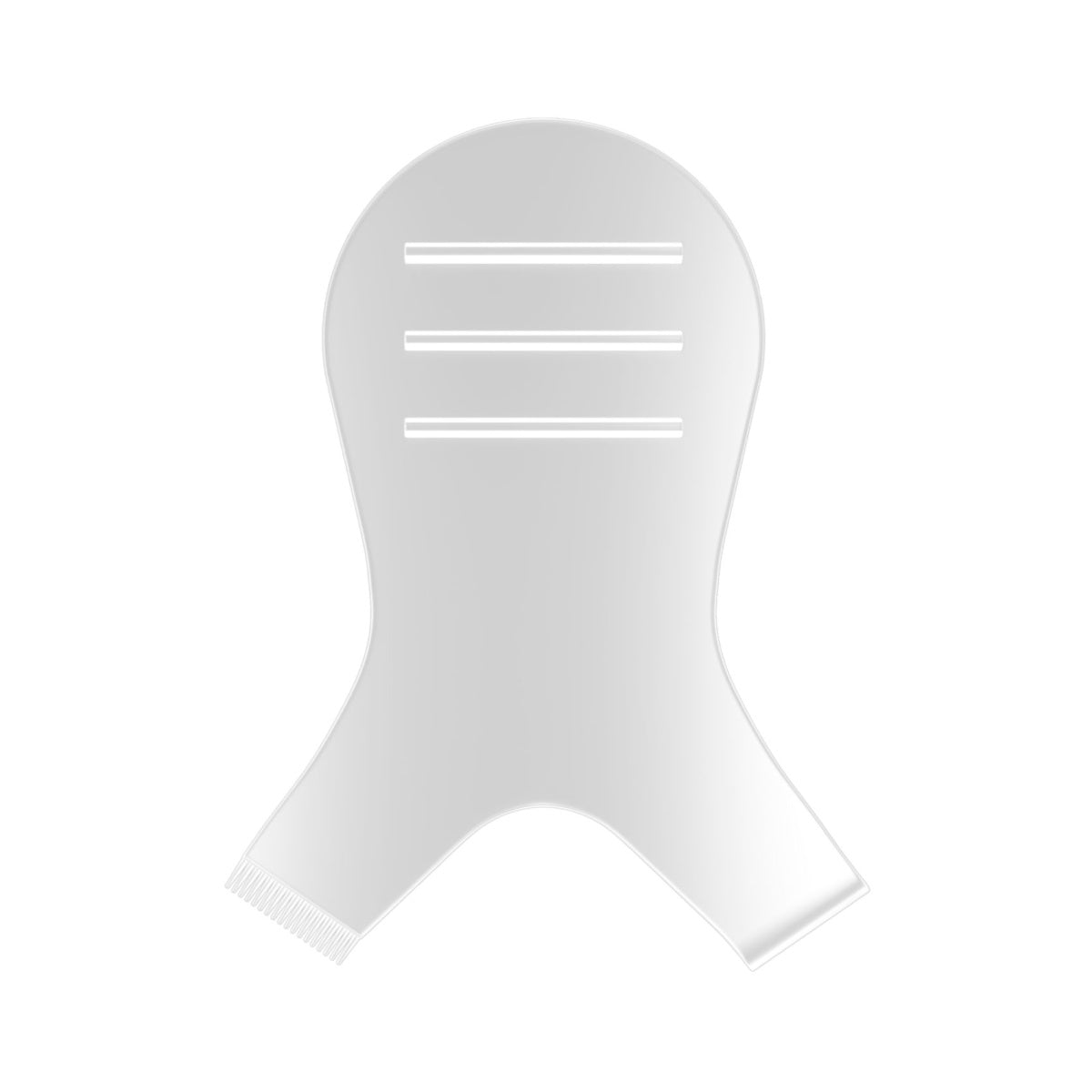 Applicatore a due superfici per laminazione ciglia IC FACTORY in policarbonato trasparente.