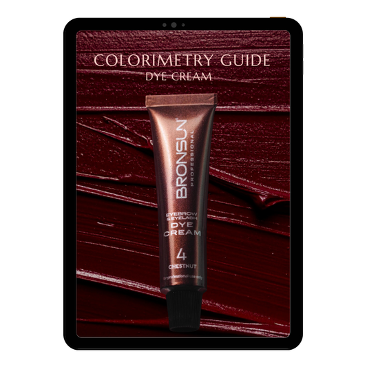 Guida professionale alla colorimetria Bronsun tinta in crema per lash e brow