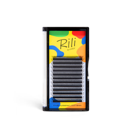 Extension ciglia nere Rili "Y-2D" - 12 linee (ventagli pronti)