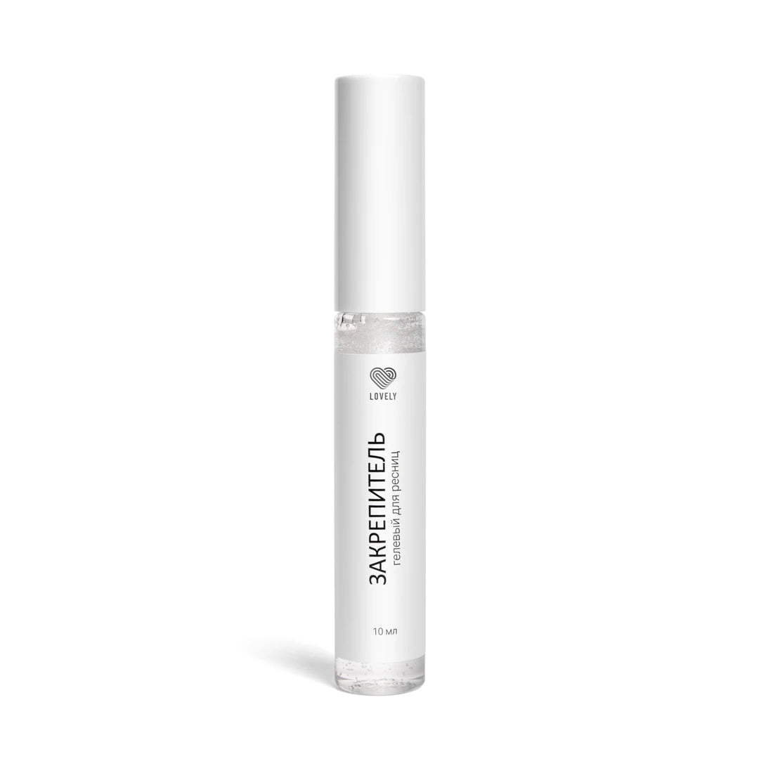 Flacone chiuso da 10 ml del sigillante protettivo in gel per extension ciglia Gel Fixer del brand Lovely.
