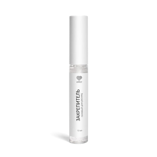 Flacone chiuso da 10 ml del sigillante protettivo in gel per extension ciglia Gel Fixer del brand Lovely.