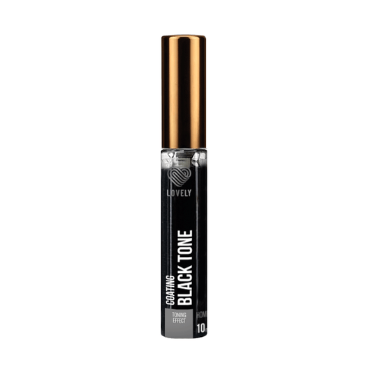 Flacone da 10 ml di fissante nero tonalizzante Coating Black Tone per extension ciglia del brand Lovely.