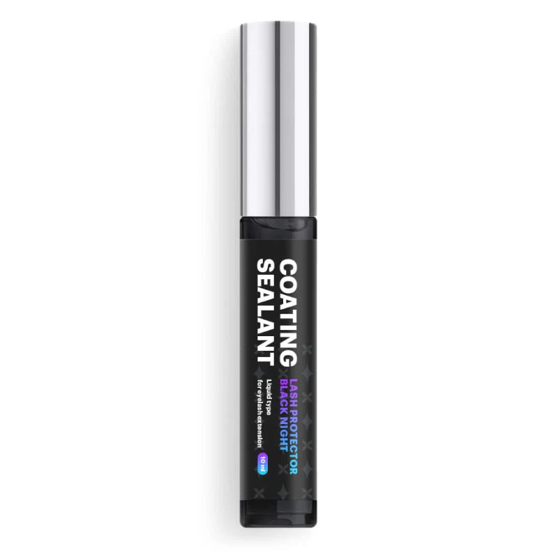 Flacone da 10 ml di fissante nero Coating Sealant Black Night per la cura e il mantenimento delle extension ciglia.