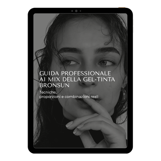 Guida professionale mix gel tinta Bronsun con tecniche e proporzioni per sopracciglia
