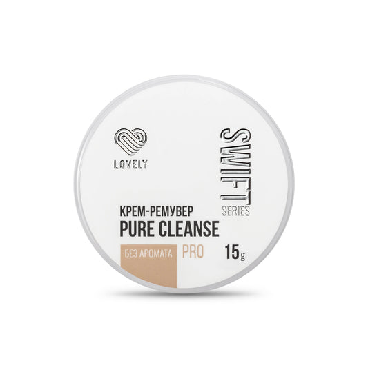 Primo piano dell'etichetta Lovely Pure Cleanse Swift Series Pro, formato 15g, versione senza aroma.