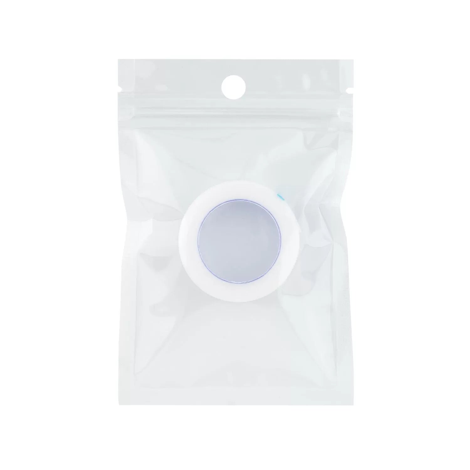 Retro della bustina protettiva trasparente contenente il rotolo di nastro adesivo in plastica traspirante Barbara per extension ciglia.